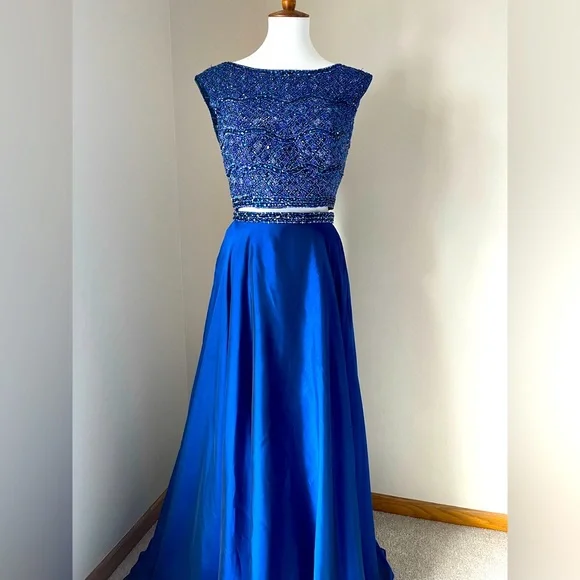 Sherri Hill | Dresses | Sherri Hill Size 8 Two Piece Royal Blue Prom Dress  | Poshmark